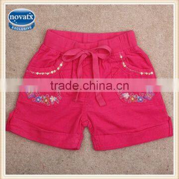 (M4768) fuchsia 2-6Y nova summer baby girl shorts wholesale girls shorts china