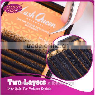 0.07/0.10 thickness 8-15mm Double layer B/C black matte individual lash eyelash extension OEM