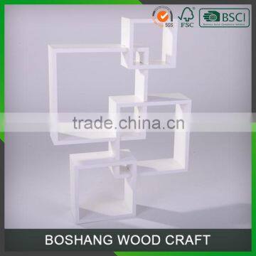 Decorative Design White Wall Corner Shelf