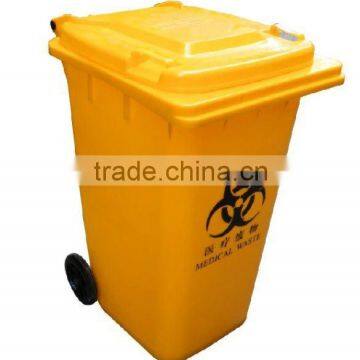 outdoor HDPE 100liter dust bin with wheels