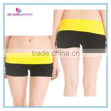 supplex/spandex womens dry fit gym shorts manufacturer