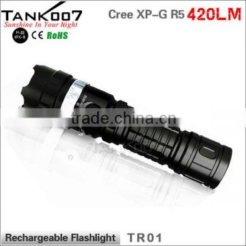 18650 bettery waterproof aluminum exploring led flashlight torch TR01