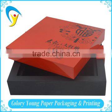 Custom silk-screen printing gift Chinese tea storage wood box