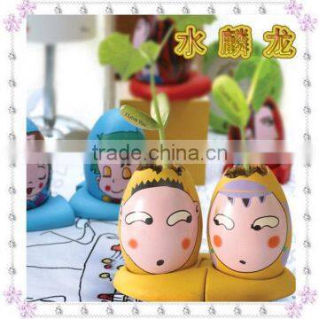 Magic easter egg flower pot,ceramic egg,cosmos flower seeds.