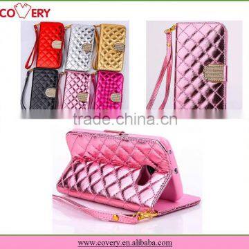 Bling Bling Wallet Leather Stand Case for Samsung Galaxy S6