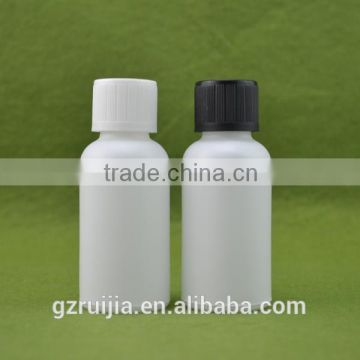 chinese manufacturer 50ml matte white glass bottle with dropper for cosmetic essential oil packaging