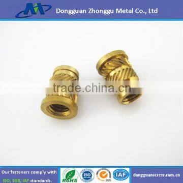 Brass knurled insert nut