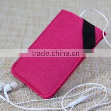 Wholesale Custom Design Felt Mobile Phone Case, Felt Cell Phone Case,Cell Phone Bag