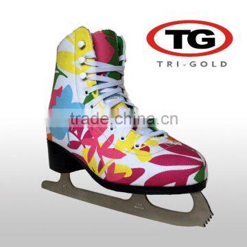 China manufacturing professinal Stainless-steel ice figure skates for girls