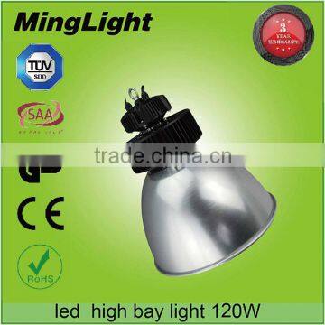 Best quality IP65 120w led high bay light used for factory light with Standard 1-10V Dimmable MeanWell driver