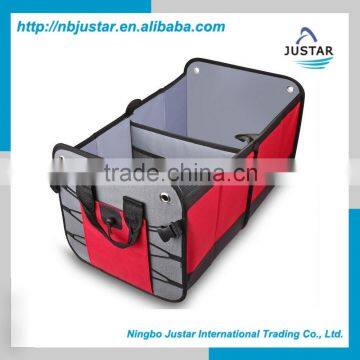 Durable 600D Polyester Materia Auto Boot Foldable Car Trunk Organizer with Padded Bottom