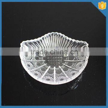 Mini fan shaped glass plate supplier