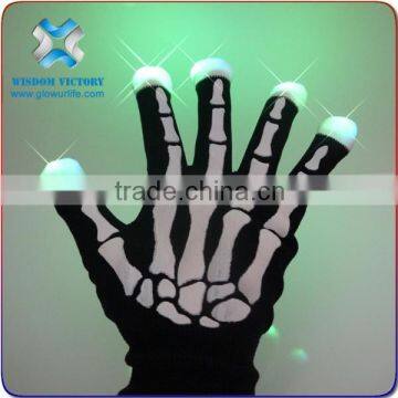 2016 Led Light Up Skull Glove/Handmade Led Finger Glove,led Glove Light photo-3