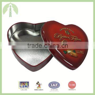 Stylish heart-shape tin box , chocolate case, chocolate tin box