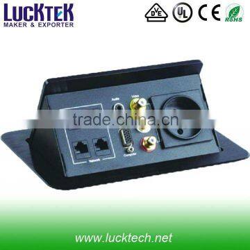 Pop up desktop socket for conference system
