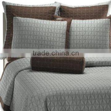 Coin Eyelet Quilted Coverlet and Sham