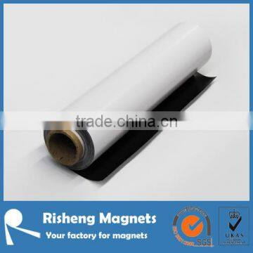 Flexible rubber magnetic roll with white pvc coating                        
                                                Quality Choice