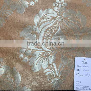2016 new arrival 100% Polyester Large Jacquard Peony design Blackout fabric for Window