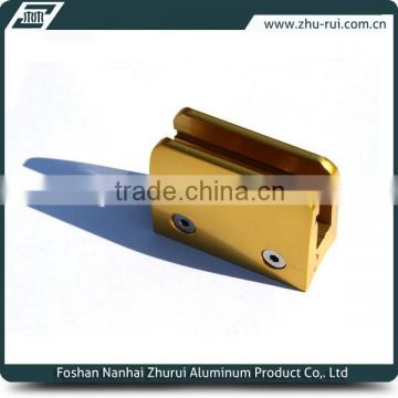 Customized Silver or golden Aluminum alloy 6063 T5 railing accessory wall mount glass clamp