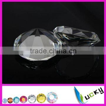 2015 New! Wholesale A Grade quality large diamond Round Shape crystal stones for decorations 100mm