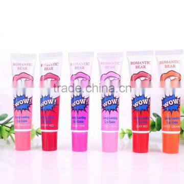 The Newest Romantic Bear Long Lasting 6 Lip Colors Lipgloss Peel off Liquid Matte Lipstick photo-2