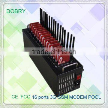 IMEI change 3G GSM GPRS modem pool 16 ports with TCP/IP bulk sms mms voice fax