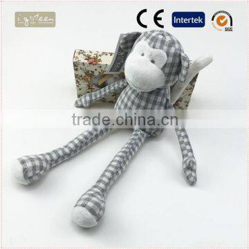 I-Green Toy Series-Fashional Style Cute Printcloth Bear Wearing Bow Tie Linen Sitting Monkey photo-4