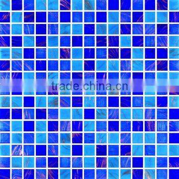 Swimming Pool Golden Line Parquet Feature Glass Mosaic Tile