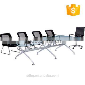 PT-C001Whosale modern tempered glass top conference table in China Foshan