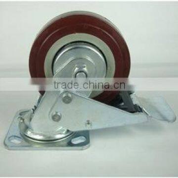 PU heavy duty caster with plastic core