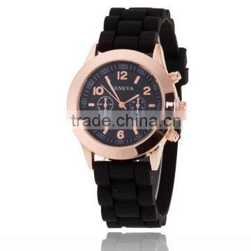 2015 fashion quartz ladies silicone geneva watch cheap silicone watches