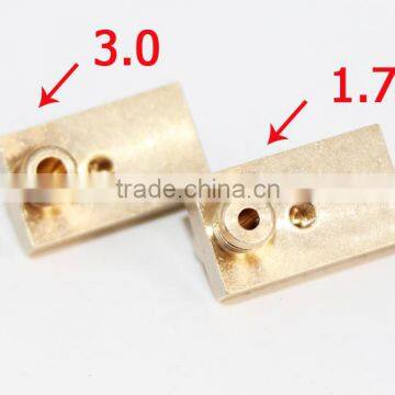 New 3D Printer Accessory Ultimaker 2 UM2 Copper Nozzle + Heaterblock 0.2/0.3/0.4/0.5 mm Nozzle For 1.75/3 mm Filament G205 photo-2