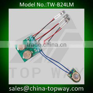 Button cell power flashing led module