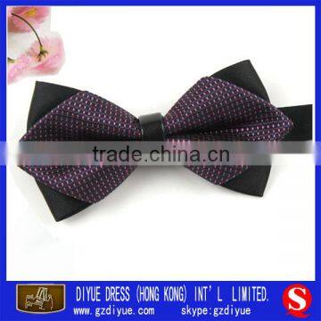 100% Polyester Plain Black Suit Bow Tie