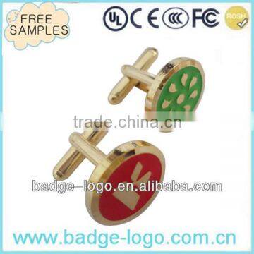 2014 fashionable simple custom cufflinks in brass
