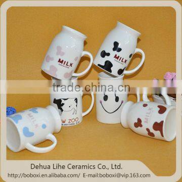 Made in China ceramic mug with spoon for coffee tea milk