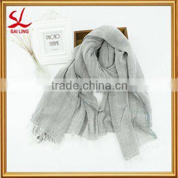 Fashion Plain Pure Color Viscose Scarf Wholesale Solid Max Women Pashmina Shawl photo-3