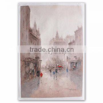 ROYI ART Hand Painted Cityscape Oil Painting on Canvas of Shanghai