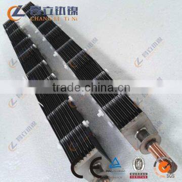 ru-ir coated titanium anode assembly for swimming pool