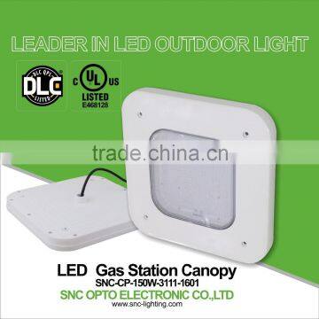 High lumen 150w UL cUL DLC list led canopy light for gas station to replace 400w mental halide lamp