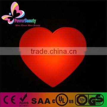 hot sale colorful plastic magic 3d led decoration red heart light for christmas