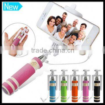 Built In Bluetooth Shutter Selfie Phone Holder Handle Monopod Stick