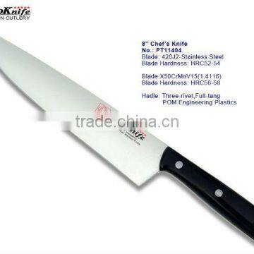POM Handle 8 inch Carbon Steel Chef Knife