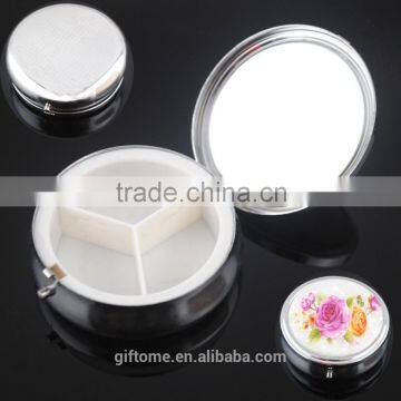 Dia. 60mm round metal pill box with cutter