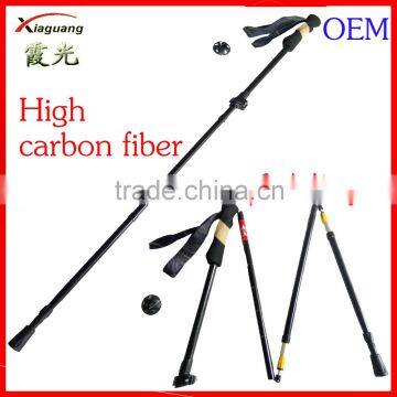 travel outdoor high carbon fiber folding stool walking stick