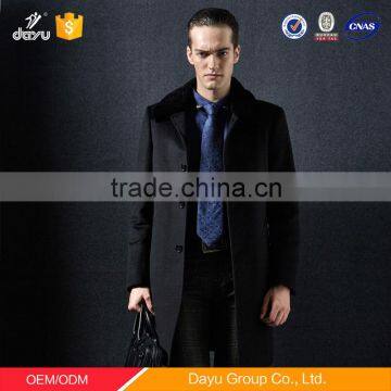 Men's Elegant New Style Men Coat 2016 Fashion Long Sleeve Classic Cashmere Wool Coat photo-4