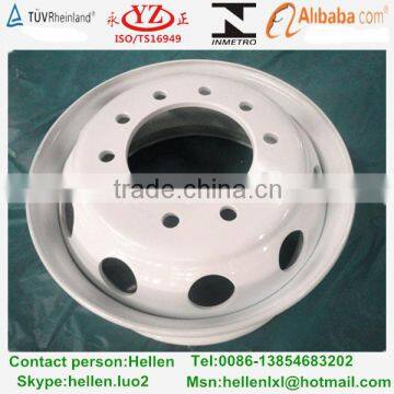 22.5x8.25 white bus tubeless steel wheel