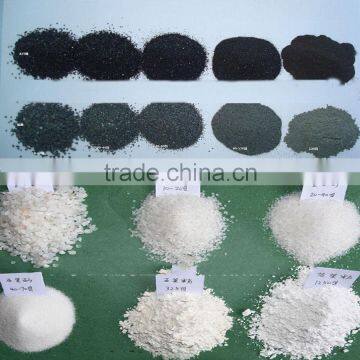 Free sample natural color sandblasting dry pure white black silica sand