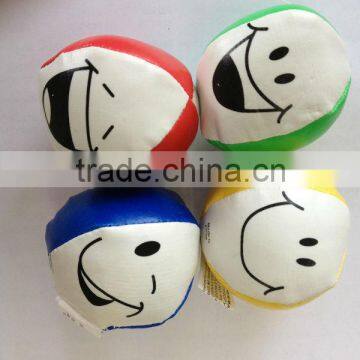 Soft sports kick balls/vynyl sports smile face ball kids toy