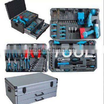 2015 new item-206pcs swiss kraft welle high quality aluminum hand tool set